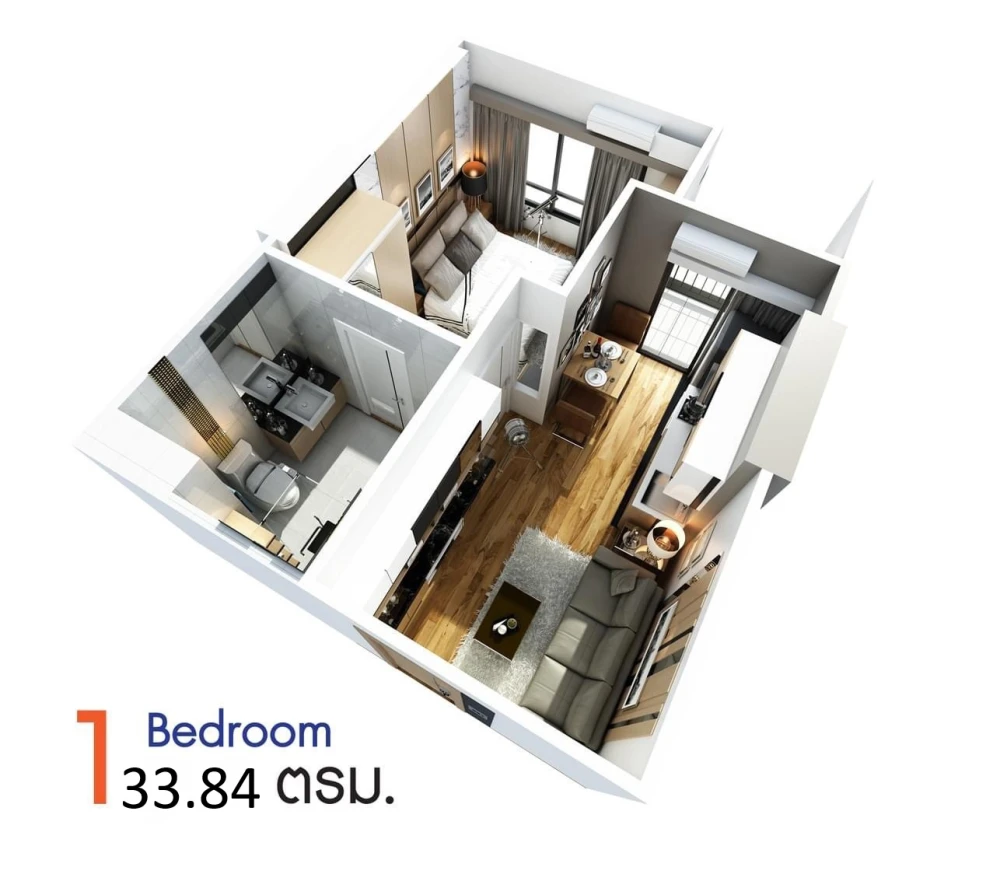 For rent: Plus Condominium Sriracha, 21st floor unit, fully furnished. What are you waiting for?