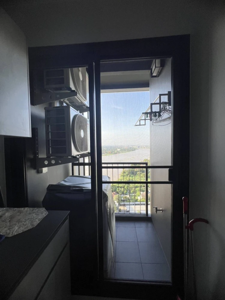 Politan Aqua for rent, North side, Building A, beautiful view of the Chao Phraya River, 26th floor, highest point, don't miss it.