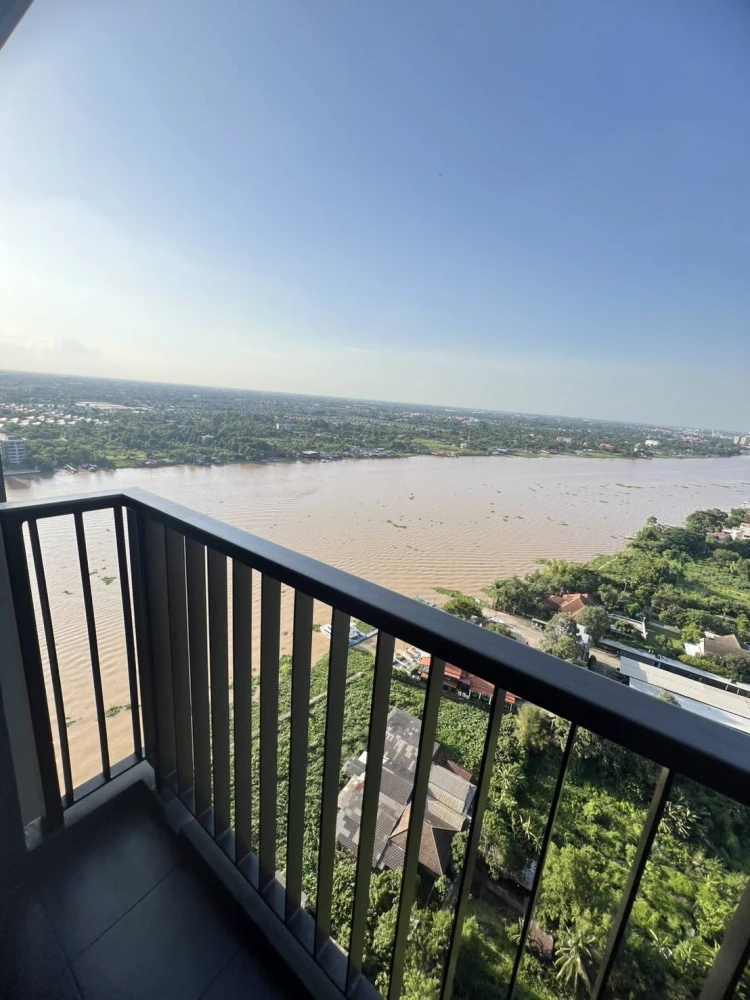 Politan Aqua for rent, North side, Building A, beautiful view of the Chao Phraya River, 26th floor, highest point, don't miss it.