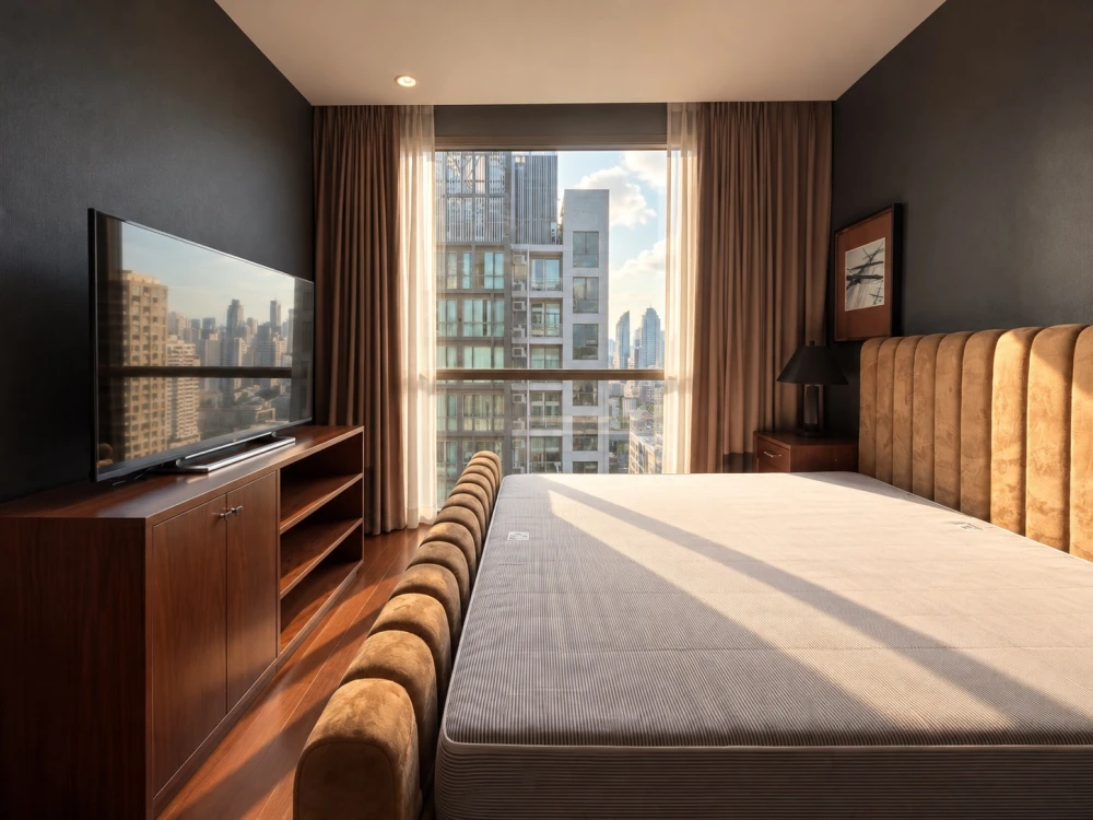 For rent: Fully furnished unit at Quattro by Sansiri, located on the 27th floor and ready for move-in. Book now—don’t wait!