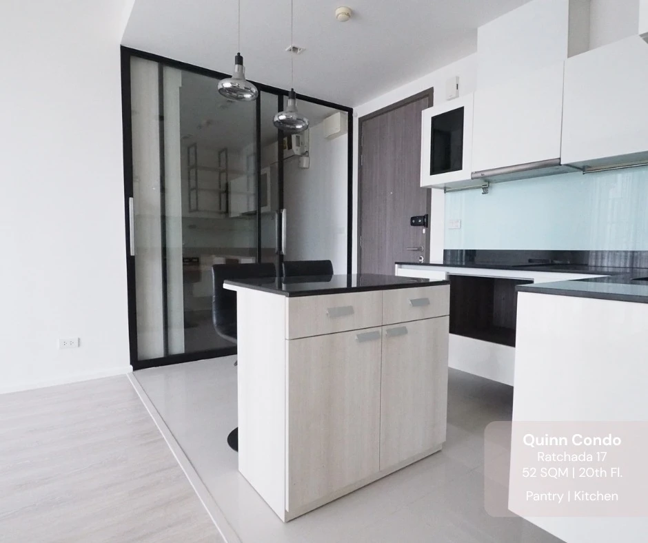 For rent or sell: Quinn Ratchada 17, 20th floor, open view, fully furnished room, ready to move in, book now, don't wait.