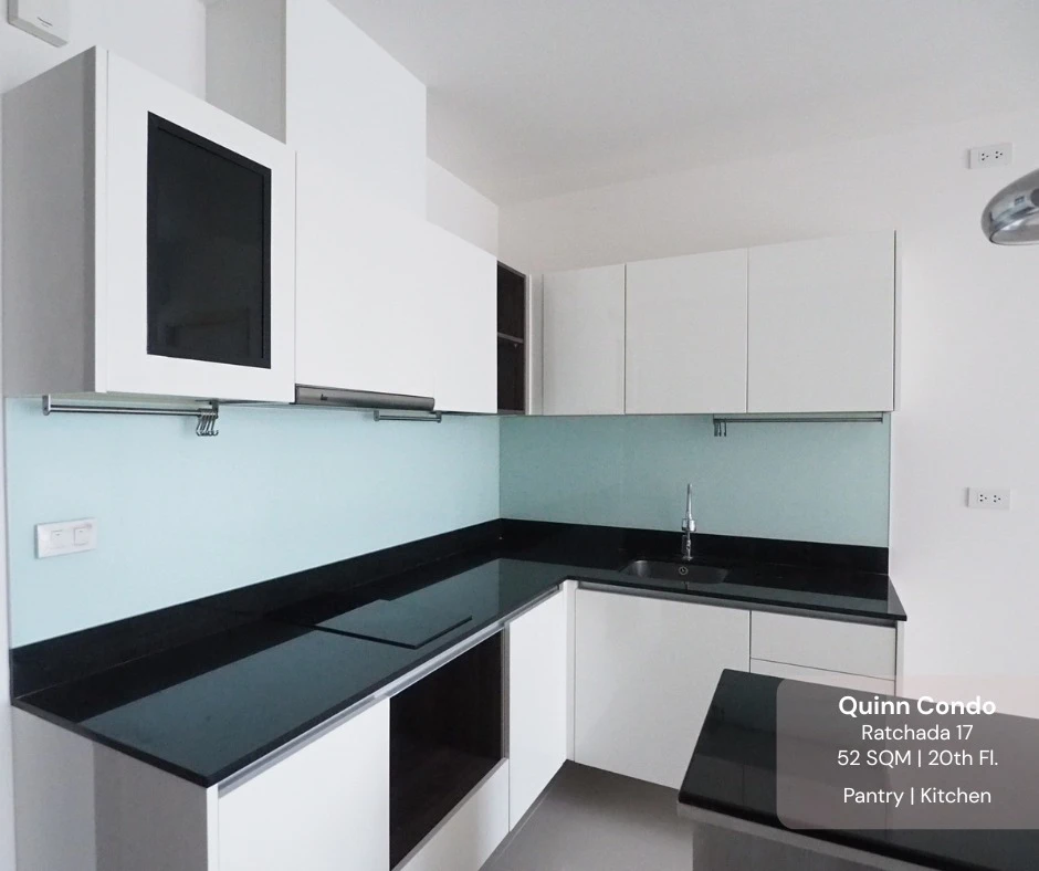 For rent or sell: Quinn Ratchada 17, 20th floor, open view, fully furnished room, ready to move in, book now, don't wait.