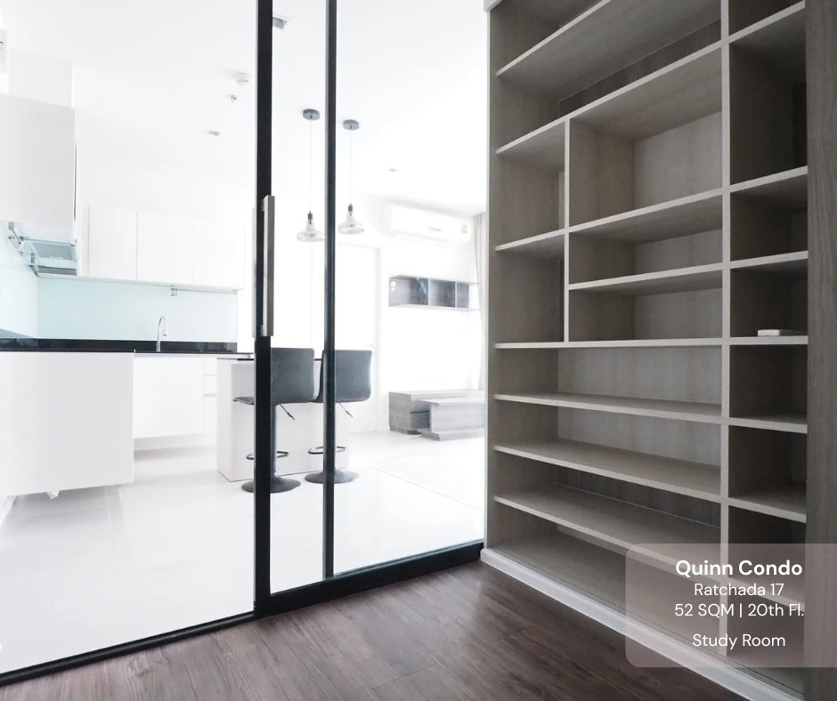 For rent or sell: Quinn Ratchada 17, 20th floor, open view, fully furnished room, ready to move in, book now, don't wait.