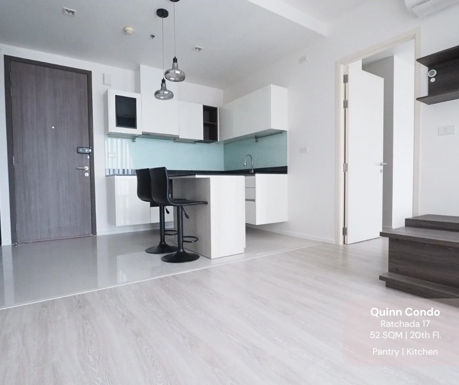 For rent or sell: Quinn Ratchada 17, 20th floor, open view, fully furnished room, ready to move in, book now, don't wait.