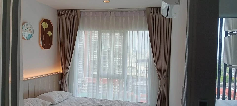 For rent: Regent Home Bangna, 21st floor. Unobstructed view, great location, beautiful view, not hot, fully furnished. Book now!