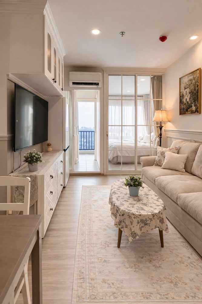 For rent: Regent Home Bangna, high floor, comfortable living, built-in interior, stunning Chao Phraya River view. Book now, don't miss out! +++