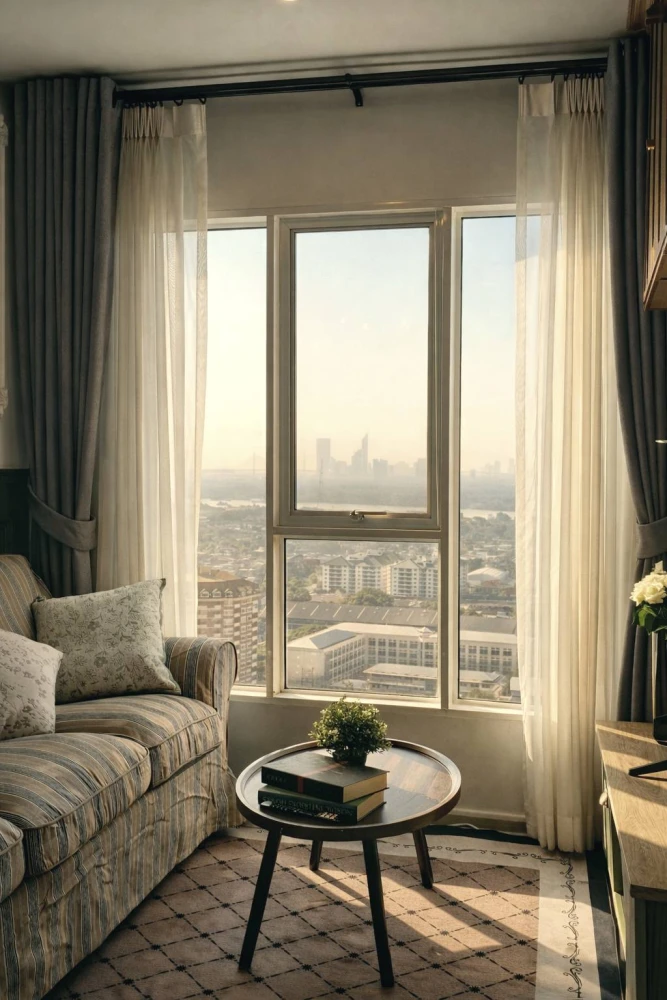 ให้เช่า Regent Home Bangna แบบ 2 ห้องนอน 2 ห้องน้ำ อาคาร A ห้องมุม วิวแม่น้ำเจ้าพระยา ตกแต่งครบ พร้อมเข้าอยู่