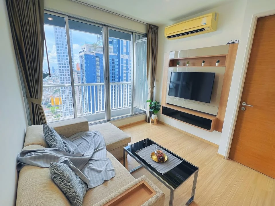 For rent: Rhythm Sukhumvit 50, 1 bedroom, 1 bathroom, decorated in a minimalist style, beautiful view from a high floor, reserve now!