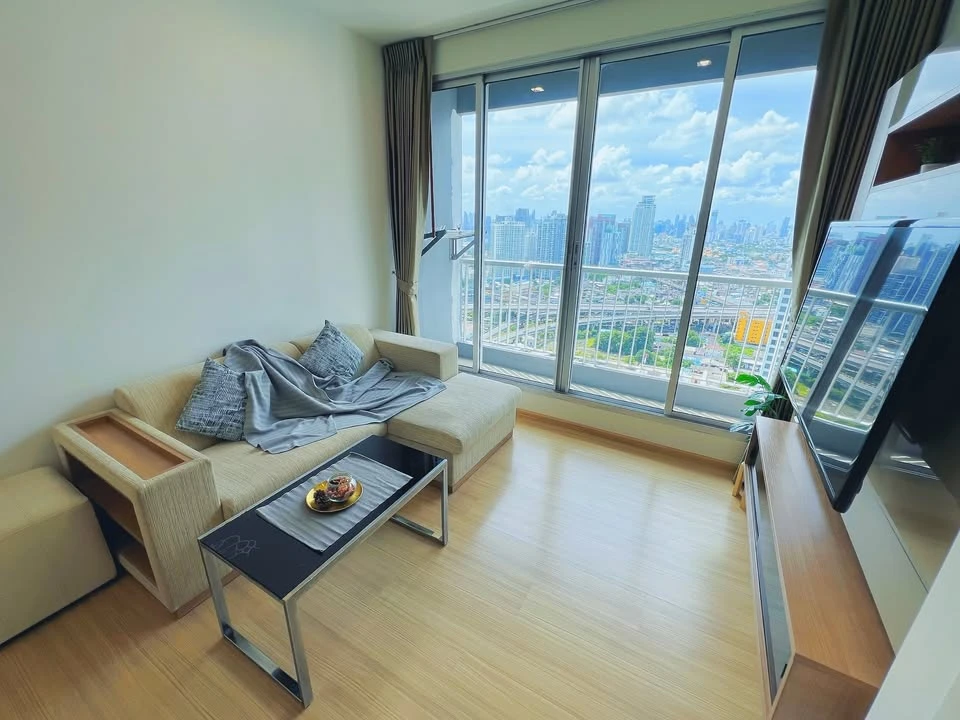 For rent: Rhythm Sukhumvit 50, 1 bedroom, 1 bathroom, decorated in a minimalist style, beautiful view from a high floor, reserve now!