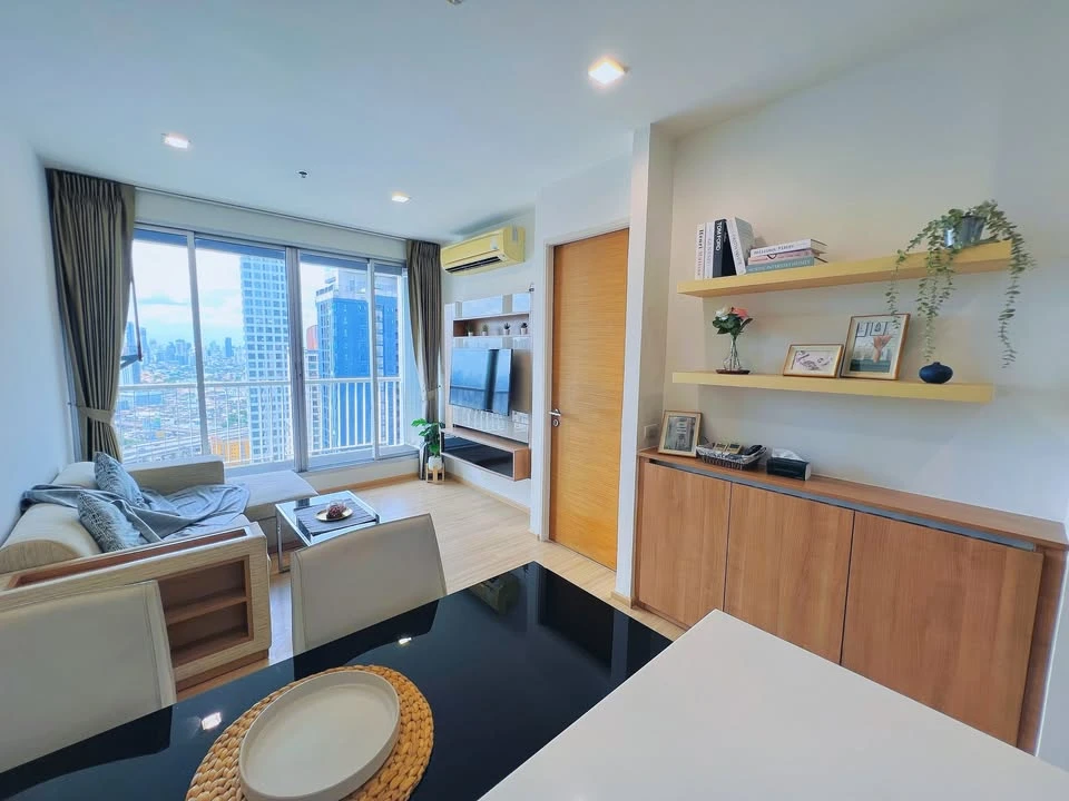 For rent: Rhythm Sukhumvit 50, 1 bedroom, 1 bathroom, decorated in a minimalist style, beautiful view from a high floor, reserve now!