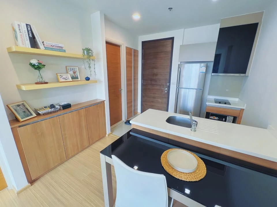 For rent: Rhythm Sukhumvit 50, 1 bedroom, 1 bathroom, decorated in a minimalist style, beautiful view from a high floor, reserve now!