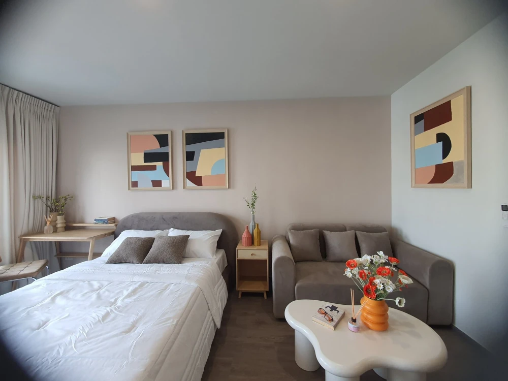 For rent: Rich Point @ BTS Wutthakat, 6th floor, beautiful room, fully furnished, ready to move in, reserve now, urgently.
