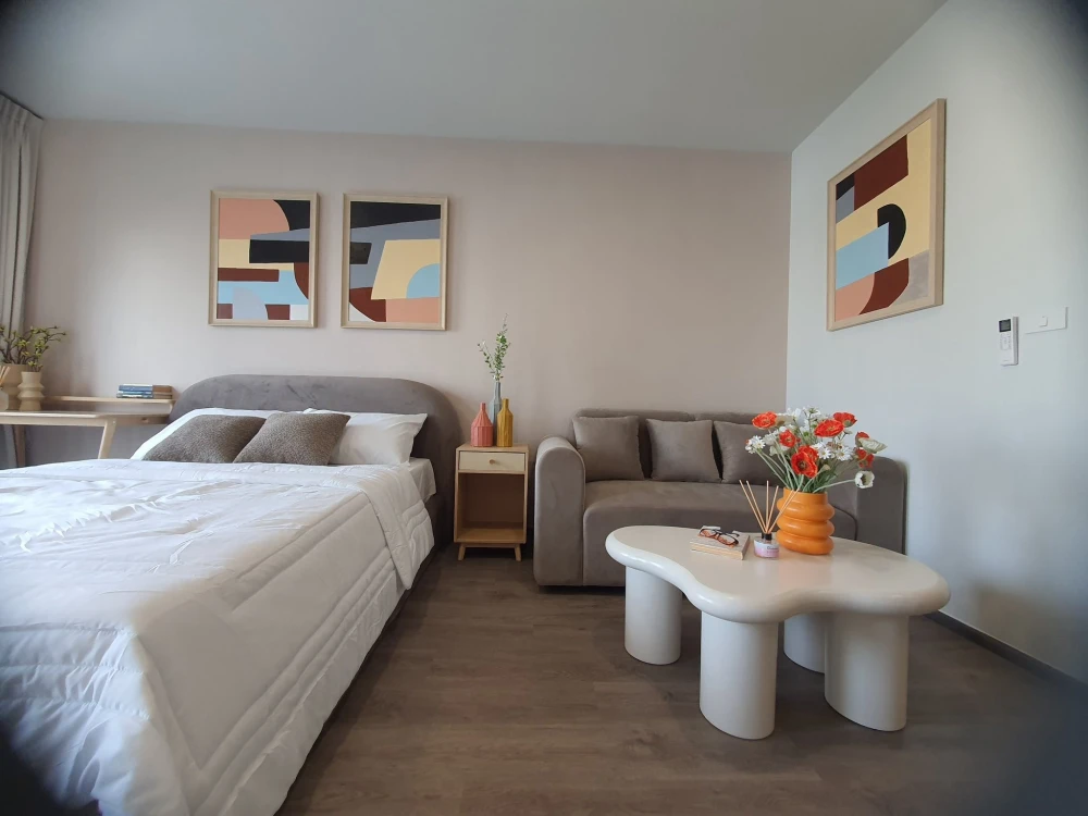 For rent: Rich Point @ BTS Wutthakat, 6th floor, beautiful room, fully furnished, ready to move in, reserve now, urgently.