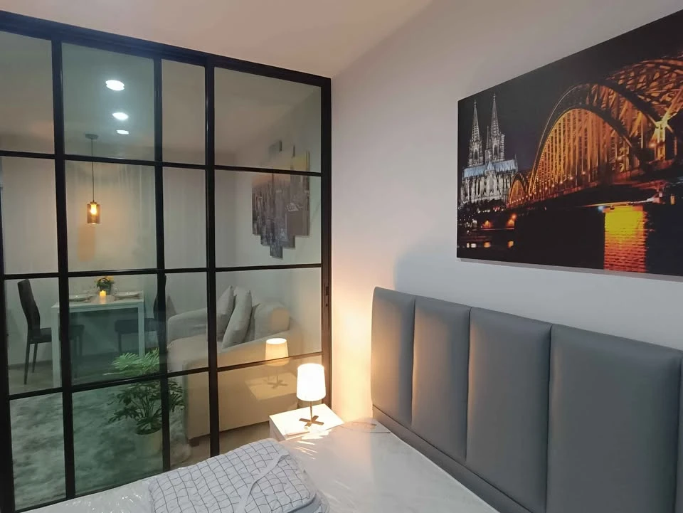 For rent: Rye condo Sukhumvit 101/1, separate rooms, well-divided zones, good price, come and visit, don't miss out.