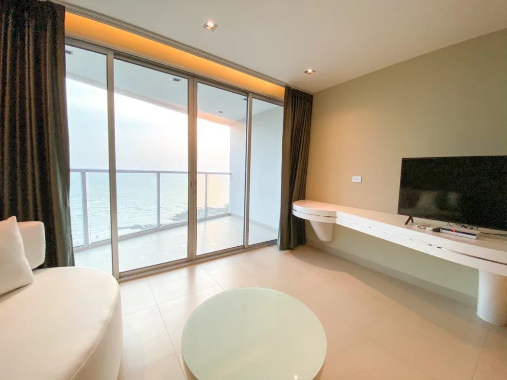 For rent: Sands Condominium Pattaya, ready to move in, sea view, clean white room tone, good like this, hurry and book now+++