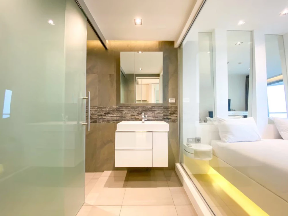 For rent: Sands Condominium Pattaya, ready to move in, sea view, clean white room tone, good like this, hurry and book now+++