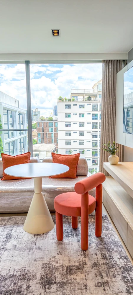 SCOPE Promsri condo for rent, 8th floor, garden view, fully furnished, very livable. Book now, don't wait!
