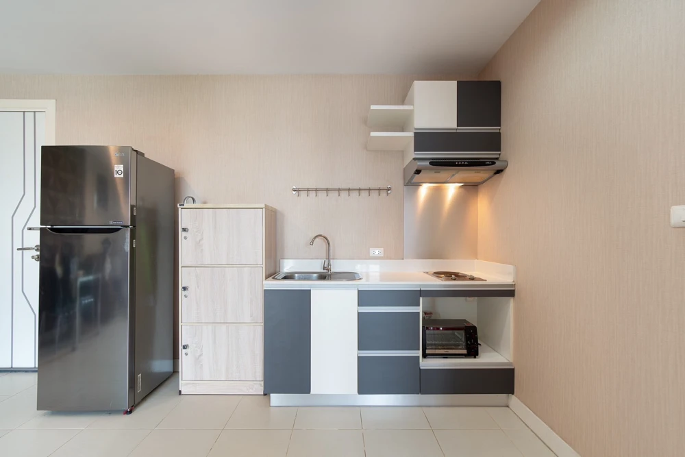 For rent: Silk Place Phaholyothin-Laksi, 7th floor, nice room with high-quality wallpaper, spacious living area. Book now!