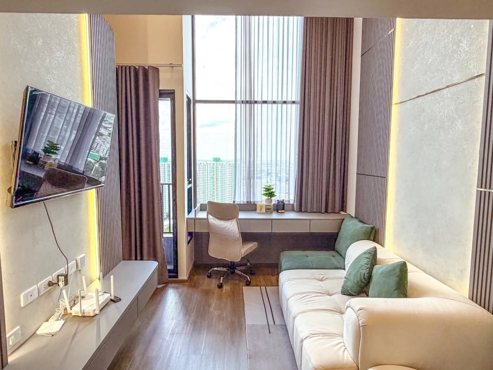 For rent: SO Origin Kaset Interchange, 21st floor, stunning view, ready to welcome auspicious energy and prosperity. The unit is located in a lucky dr