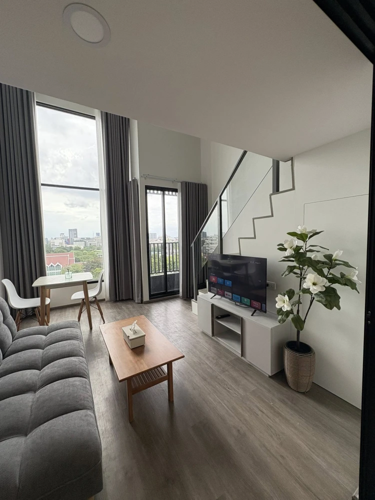 For rent: So Origin Kaset Interchange, Duo Space room, two floors, view of the pool, Phra Pirun and Kasetsart University campus. Reservation required.