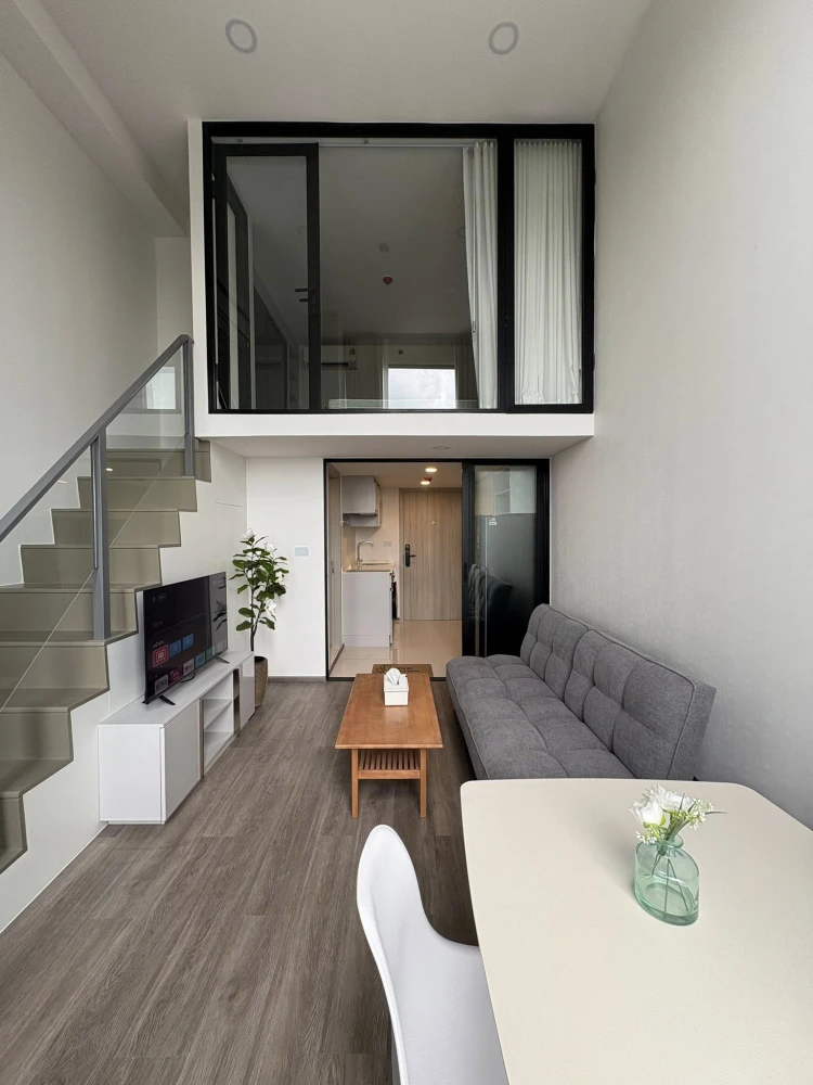 For rent: So Origin Kaset Interchange, Duo Space room, two floors, view of the pool, Phra Pirun and Kasetsart University campus. Reservation required.