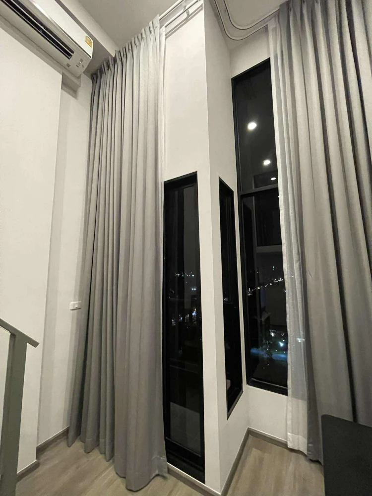 For rent SO Origin Kaset Interchange Duplex room 37 sq m., two floors, high ceiling, view of Kasetsart University, hurry up and grab it.