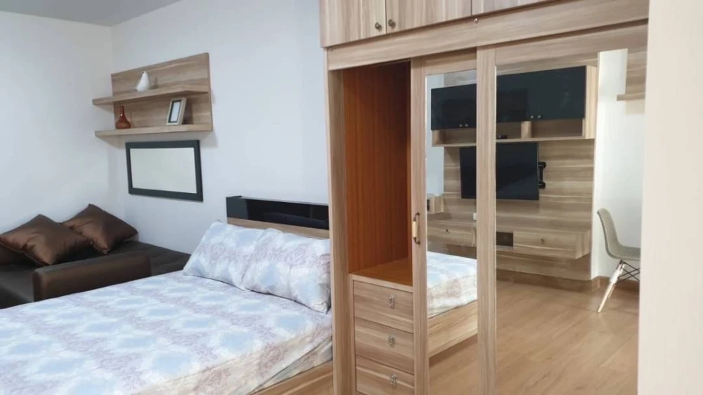 For rent Supalai City Resort Chaengwatthana, 15th floor, fully furnished room, nice to live in, book now, don't miss out.