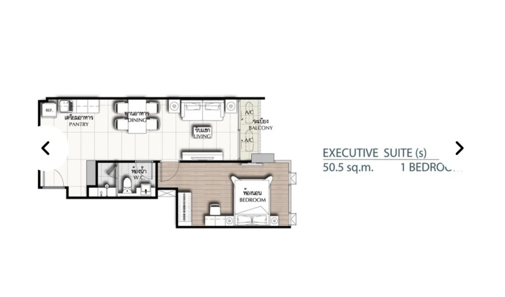 For rent: Supalai Elite Surawong, 1 bedroom, 1 bathroom, spacious living area, fully furnished, great location. Book now!