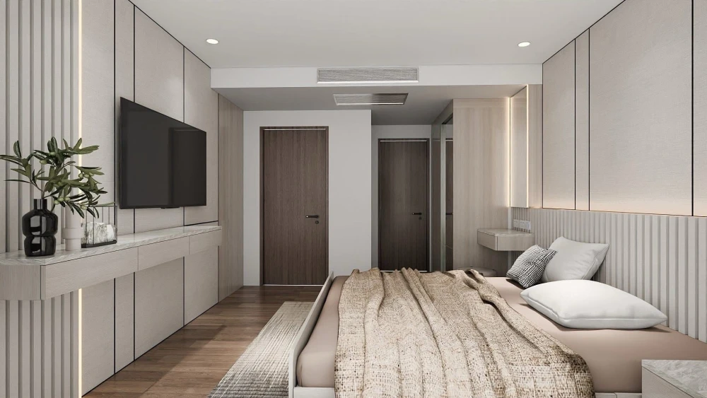 For rent: Supalai Oriental Sukhumvit 39, beautifully furnished with built-in furniture, 16th floor, unobstructed city view of Asoke. Book now!