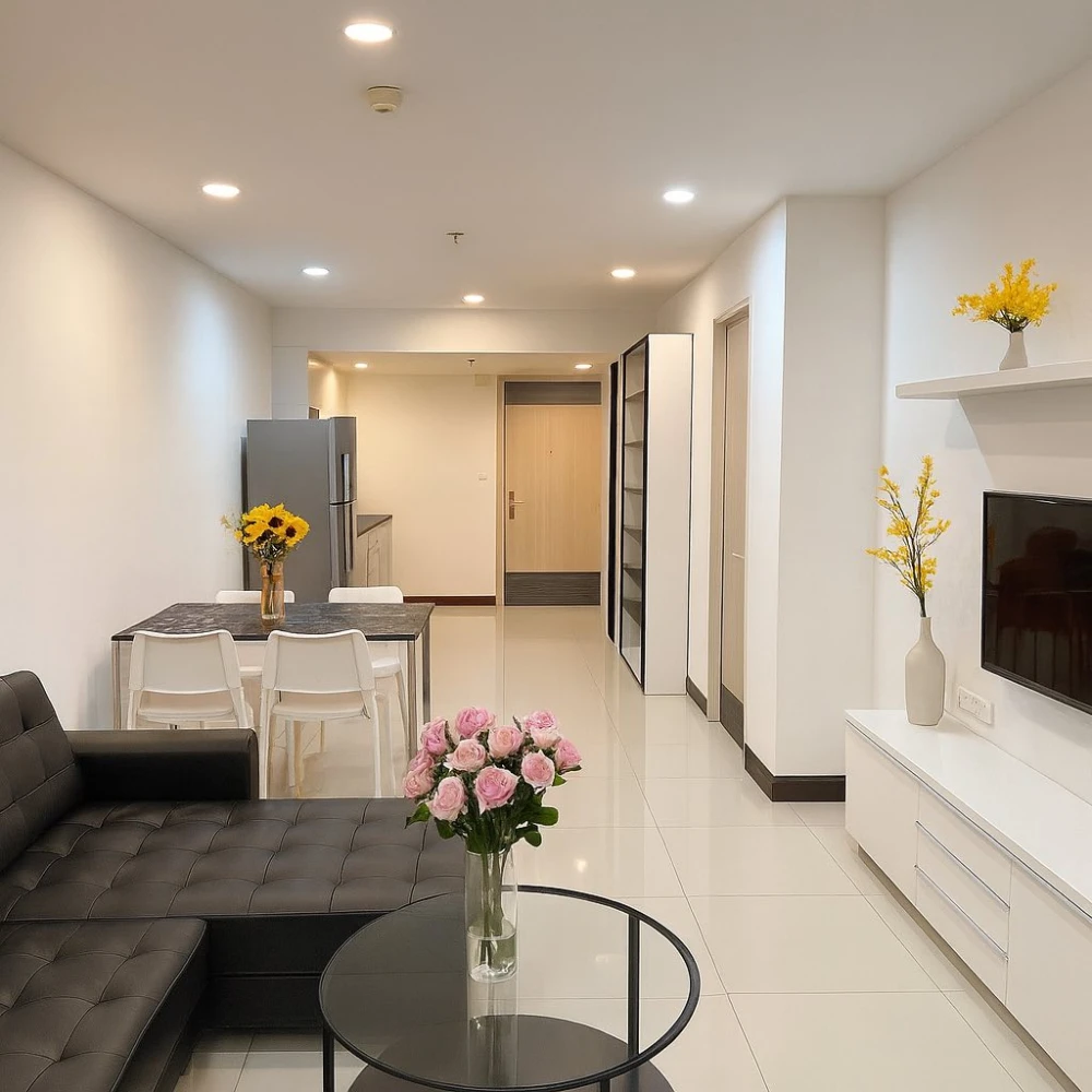 Supalai Premier Ratchathewi for rent, 32nd floor, nice room, fully furnished, reserve now.