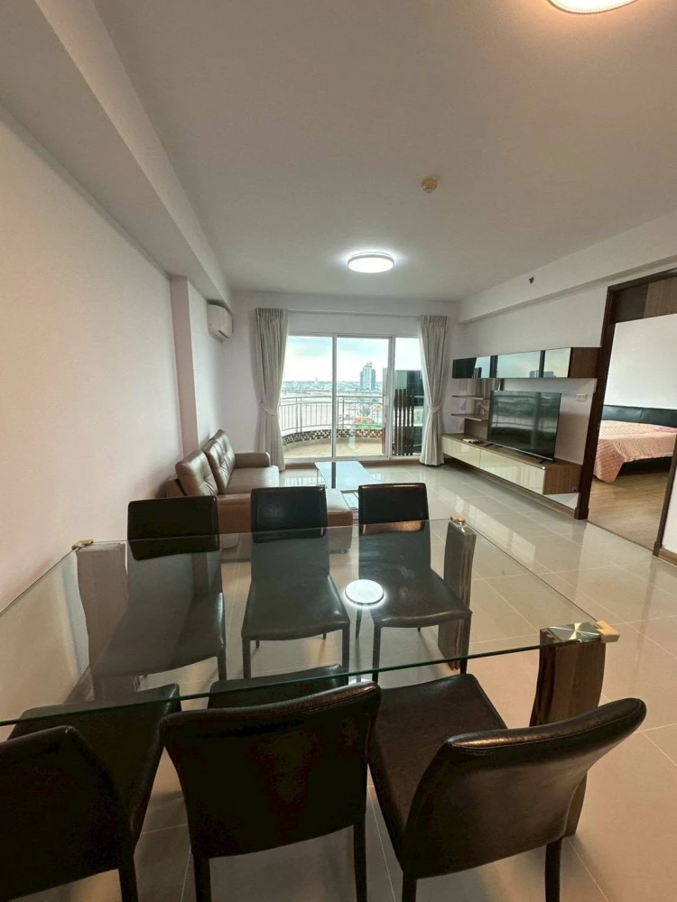 For rent Supalai River Resort 2 bedrooms, 2 bathrooms, fully furnished, high view, don't miss it.