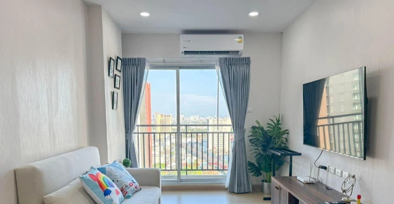 For rent: Supalai Veranda Phasi Charoen Station, 29th floor, fully furnished, very livable. Book now!
