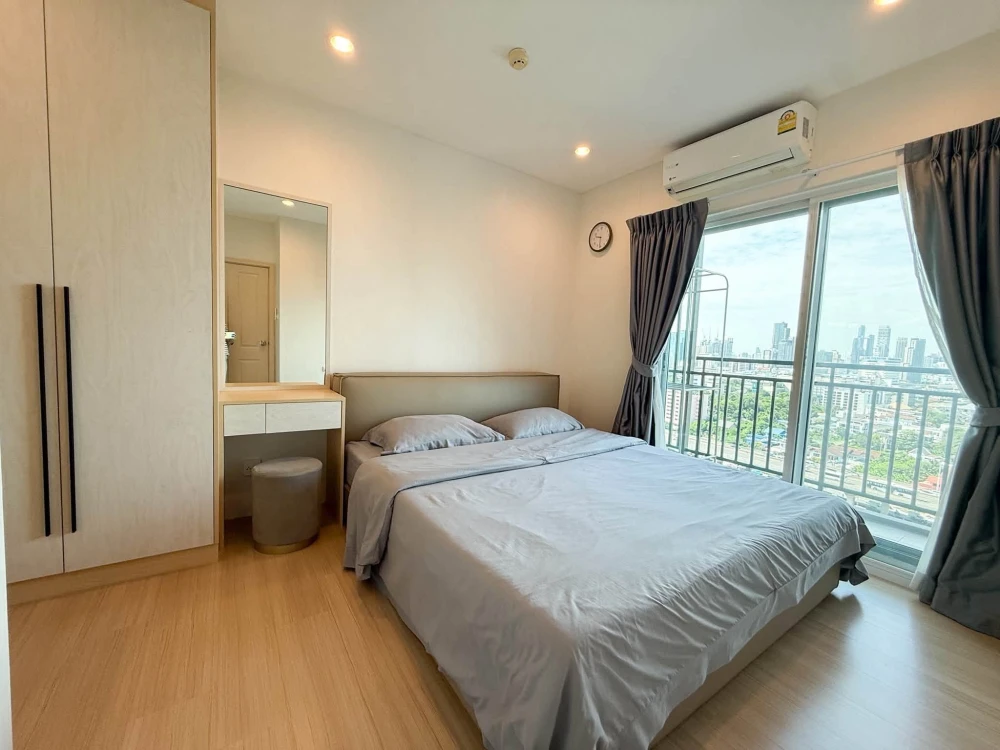 For rent: Supalai Veranda Rama 9, spacious room, 17th floor, great view, fully furnished with appliances. Convenient and complete in one place. Book n images