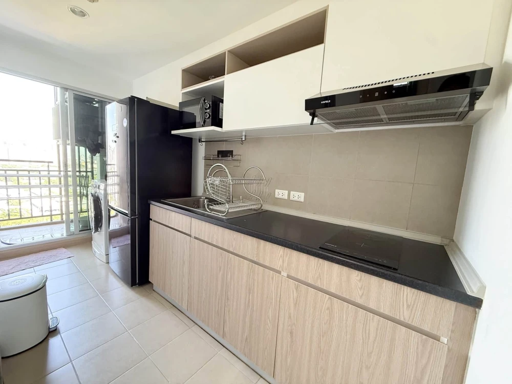 For rent: Supalai Veranda Rama 9, spacious room, 17th floor, great view, fully furnished with appliances. Convenient and complete in one place. Book n