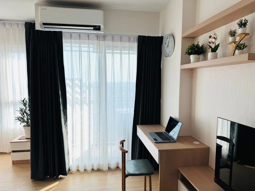 For rent: Supalai Veranda Sukhumvit 117, studio room, 29 sq m, 27th floor. Stunning built-in furnishings. You definitely need to book this one!