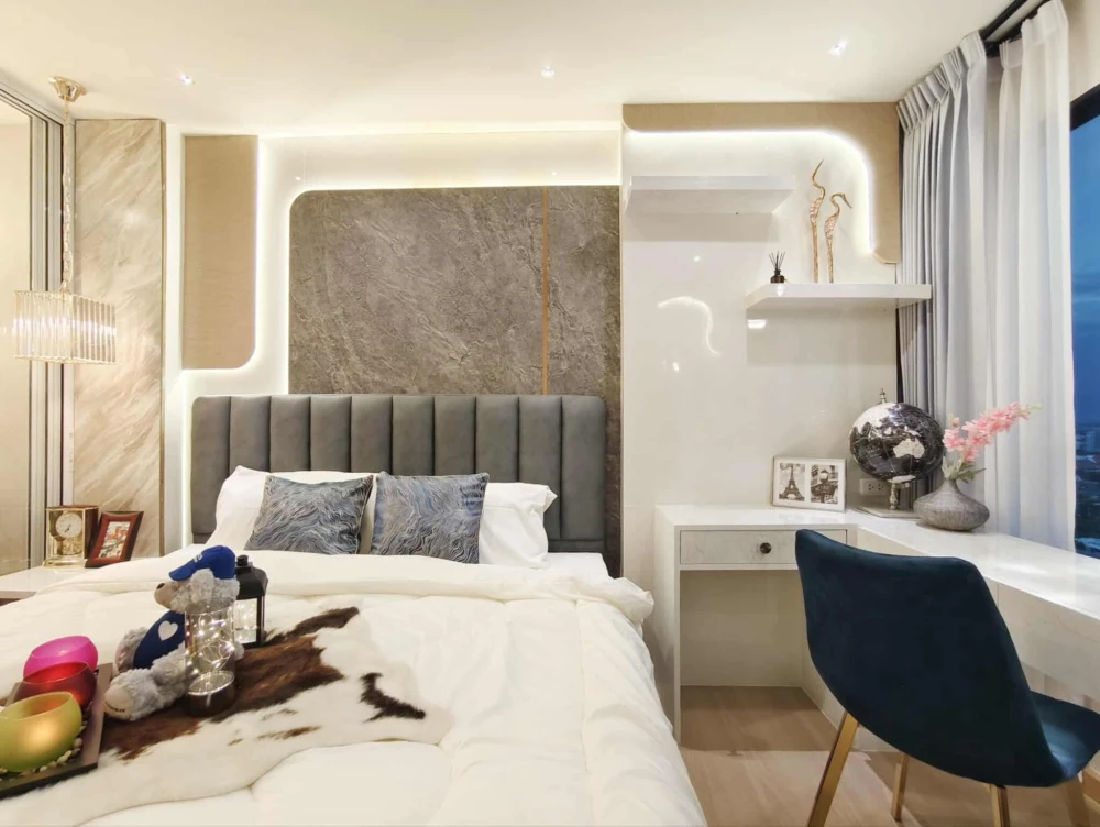 For rent: Terra Residence, beautifully decorated room, excellent built-in wall, great location, fully furnished, hurry and book now.