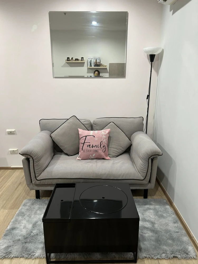 For rent: THE BASE Garden-Rama 9, high floor unit, spacious and comfortable. Book now!