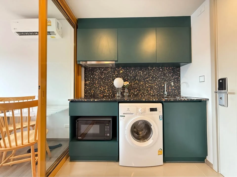 For rent: The Base Sukhumvit 50, 7th floor, nice room, fully furnished, book now.