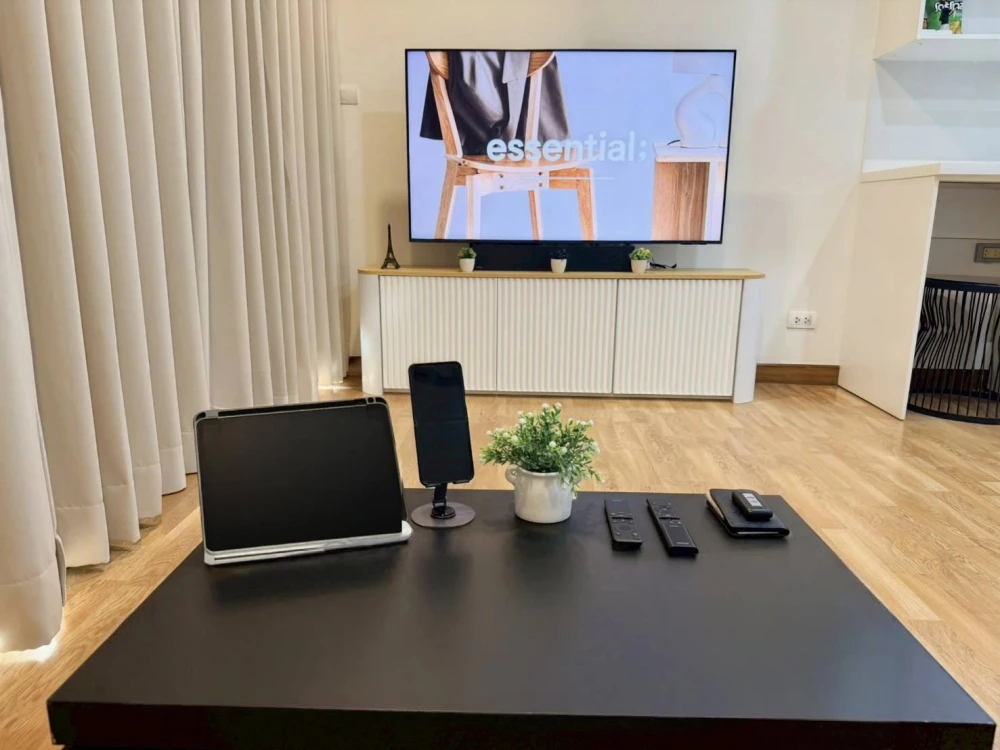 For rent: The Coast Bangkok, beautifully decorated minimalist apartment with spacious living area and fully furnished. Book now!