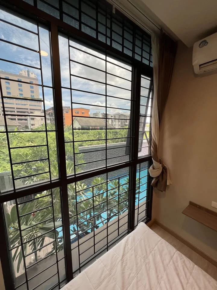 For sale or rent: The Cube North Chaengwattana 12, swimming pool view, great atmosphere, fully functional decoration, don't miss it.