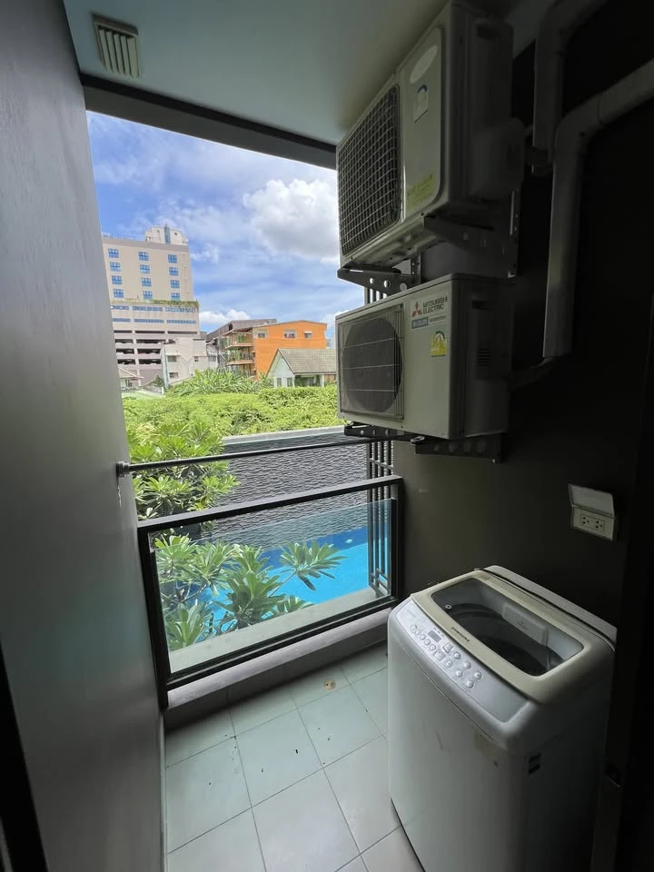 For sale or rent: The Cube North Chaengwattana 12, swimming pool view, great atmosphere, fully functional decoration, don't miss it.