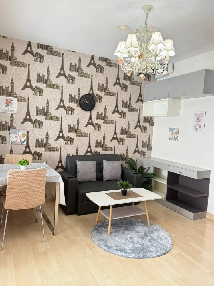 For rent: The Leaf Pattanakarn, 30 sq m, 9th floor. Fully furnished with appliances. Don't miss out!