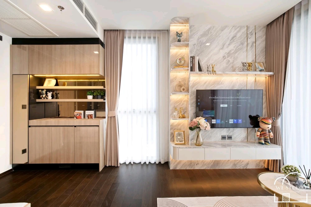 For Rent: The Line Ratchathewi, 31st floor. Beautiful, fully furnished, and inviting unit—book now if interested.