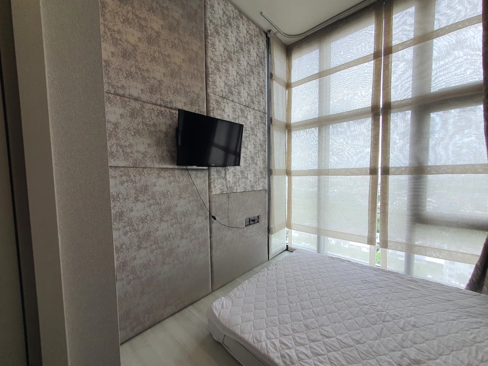 For rent: The Line Sukhumvit 101, 1 bedroom, 1 bathroom, high ceiling, airy, built-in wall, awesome! Reserve now!