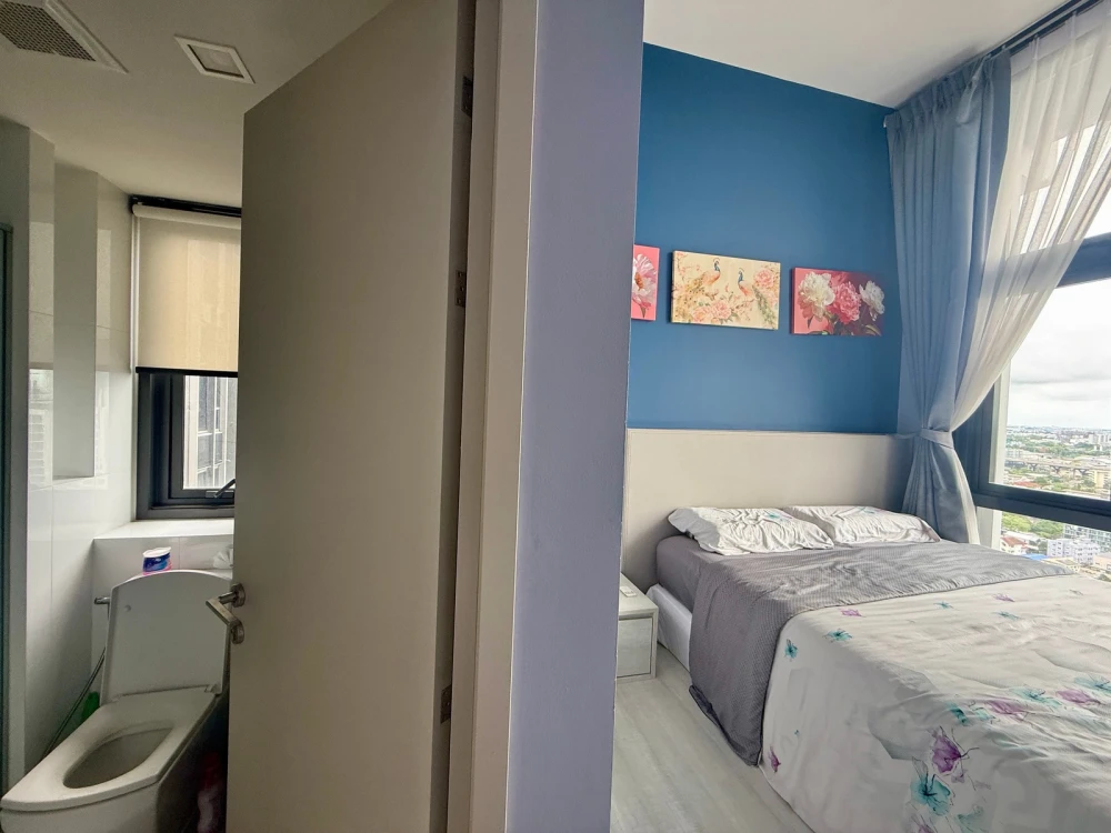 ให้เช่า The Line Sukhumvit 101 ชั้น 19 ห้องมุม แต่งครบ สนใจจองเลย