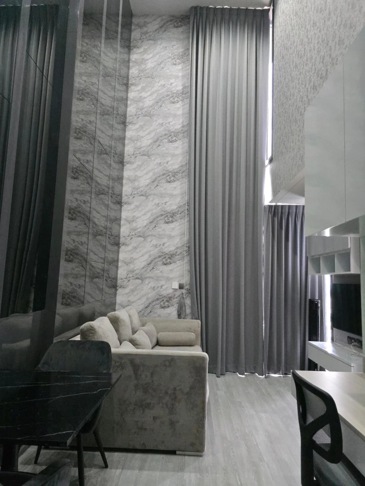 For rent: The Line Sukhumvit 101, 21st floor, river view, fully furnished, nice to live in, reserve now, hurry!