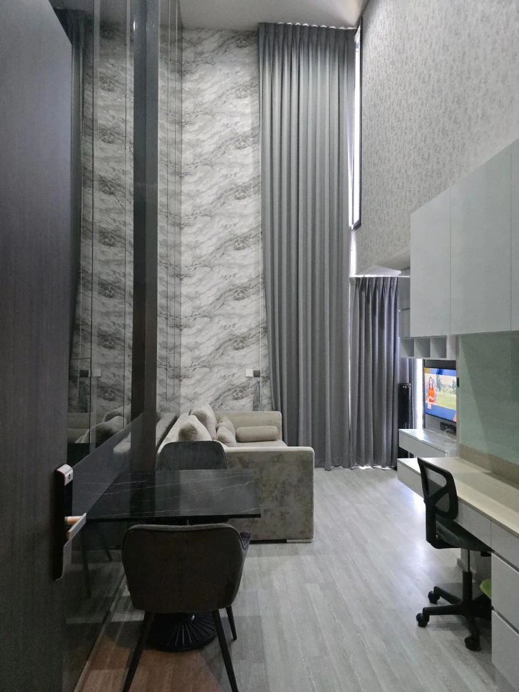 For rent: The Line Sukhumvit 101, 21st floor, river view, fully furnished, nice to live in, reserve now, hurry!