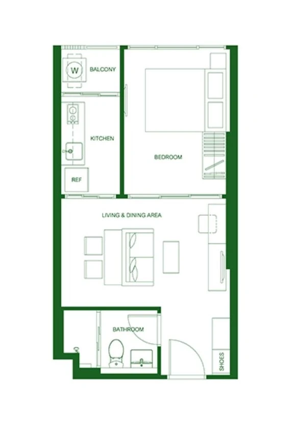 For rent: The Line Vibe, north facing, no sun, garden view, lots of space, beautifully decorated, grab it now!