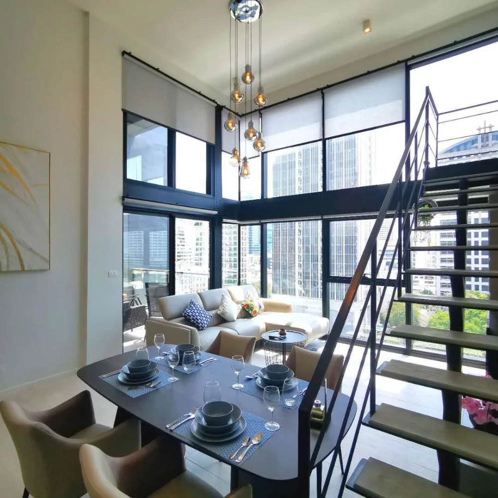 The Lofts Silom for rent, duplex room with 2 bedrooms, full facilities, hurry and reserve now!