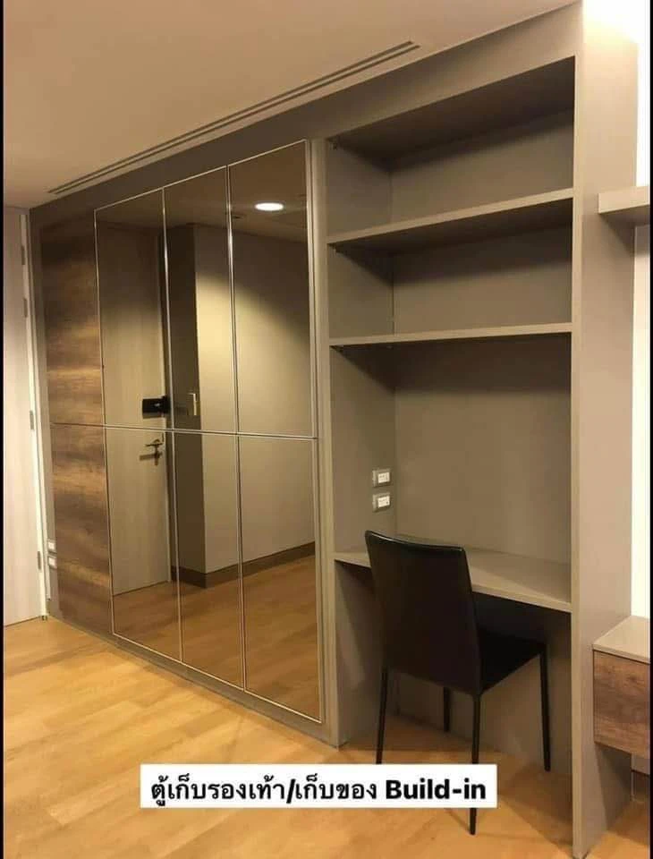 For rent: The Lumpini 24, 5th floor, not crowded, not crowded with people using the elevator, open balcony view, no buildings blocking, fully decorate